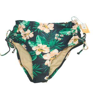 Kona Sol Women's Size Large 12-14 Medium Coverage High Waist Bikini Swim Bottom